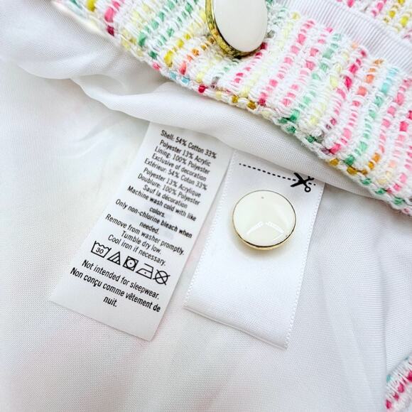 Janie & Jack Easter Bouquet Boucle Tweed Blazer Girls 6 Pastel Rainbow Cluelesss - Picture 5 of 8